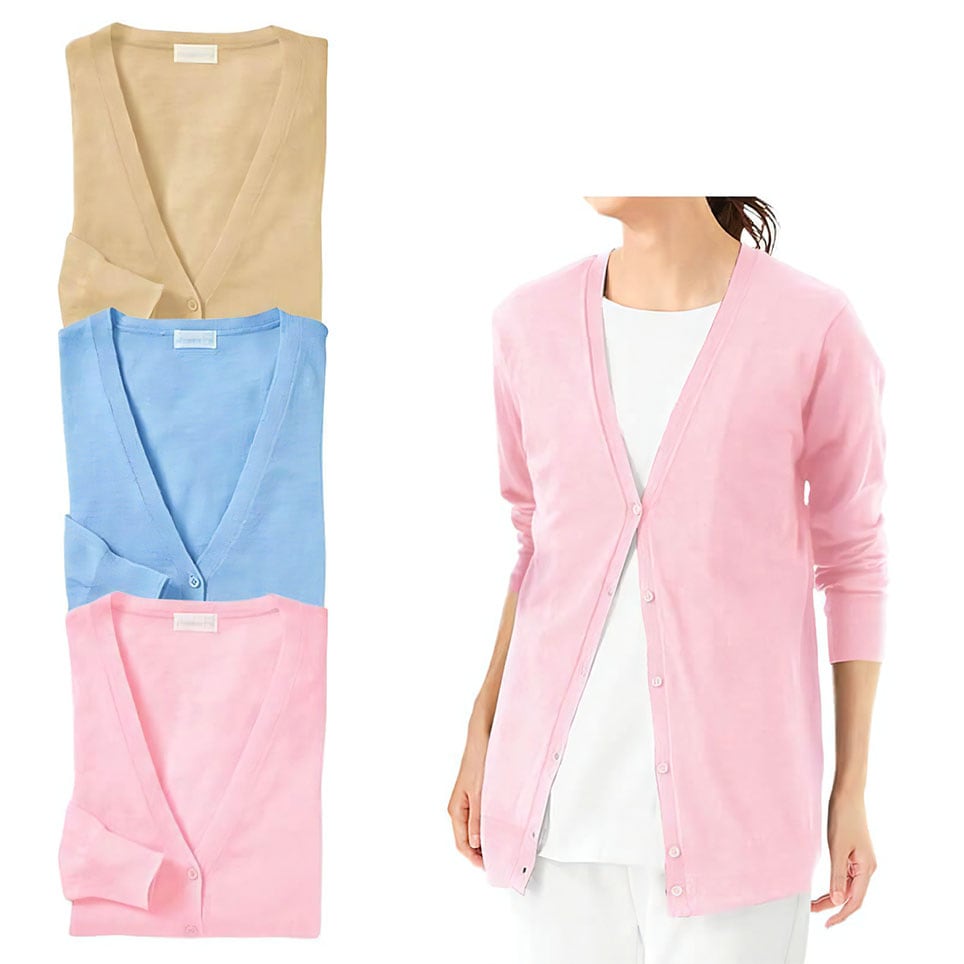 抗ピルウォッシャブルカーデ(ロング丈)