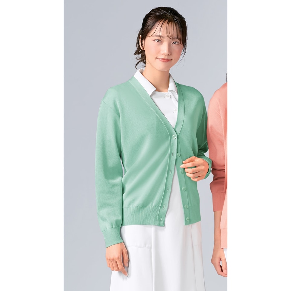 ＜ディーフェイズ＞日本製抗ピル長袖カーディガン D-1001