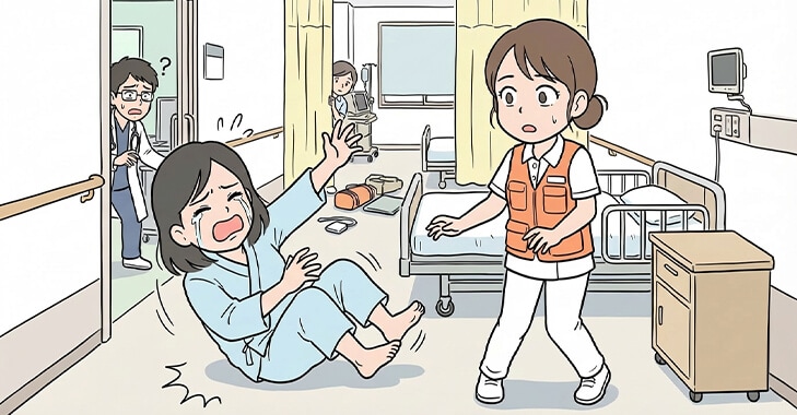 患者役のスタッフの演技に圧倒される