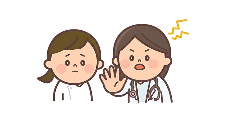 エコー画面でモニター数値を凝視