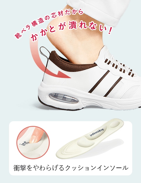 脱ぎ履きかんたんゴムひもサイドラインエアーシューズ(クッション中敷付き)