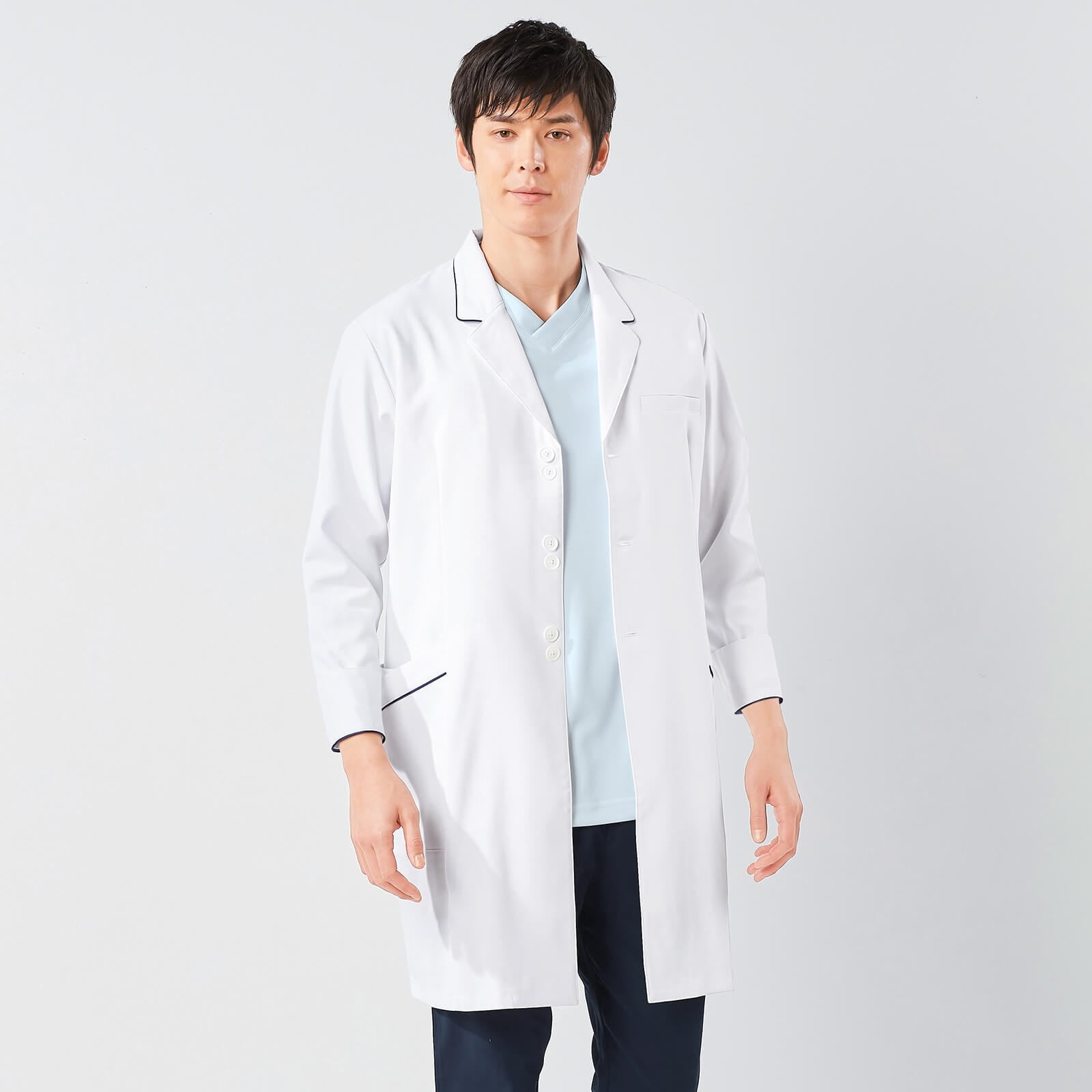 超撥水＆撥油テフロン加工 ストレッチ長袖ドクターコート(男女兼用)