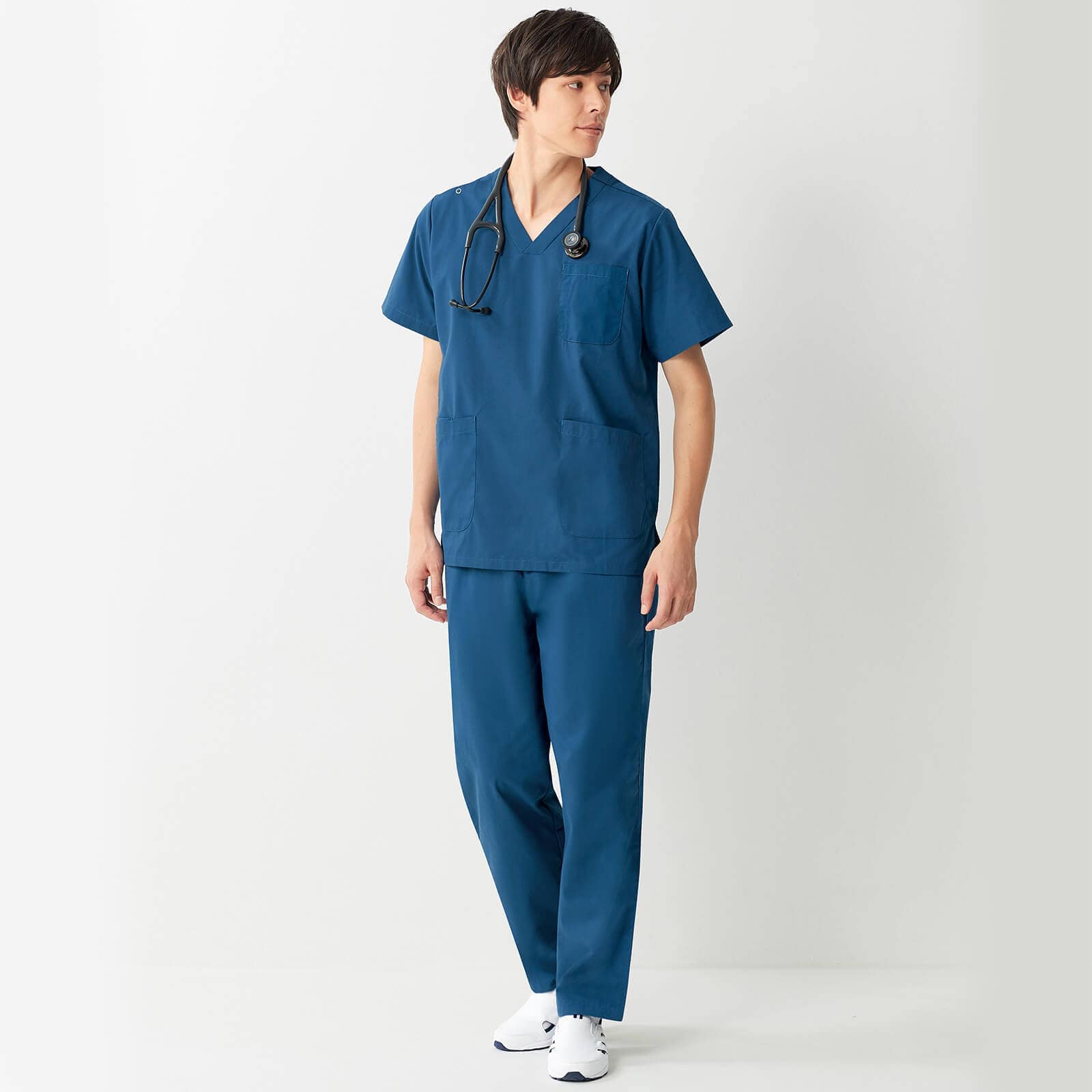 コットンブレンド 総ゴムスクラブパンツ(男女兼用)