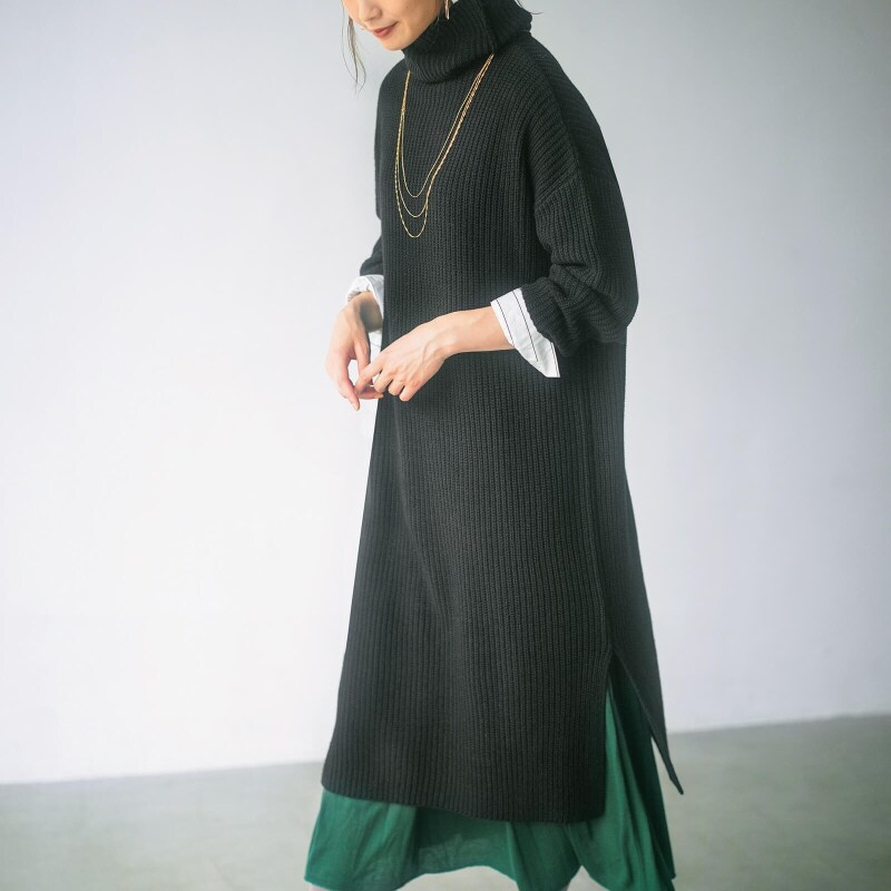 ジーラ タートルネックニットワンピース ファッション雑貨 看護師 ナース の通販ならアンファミエ