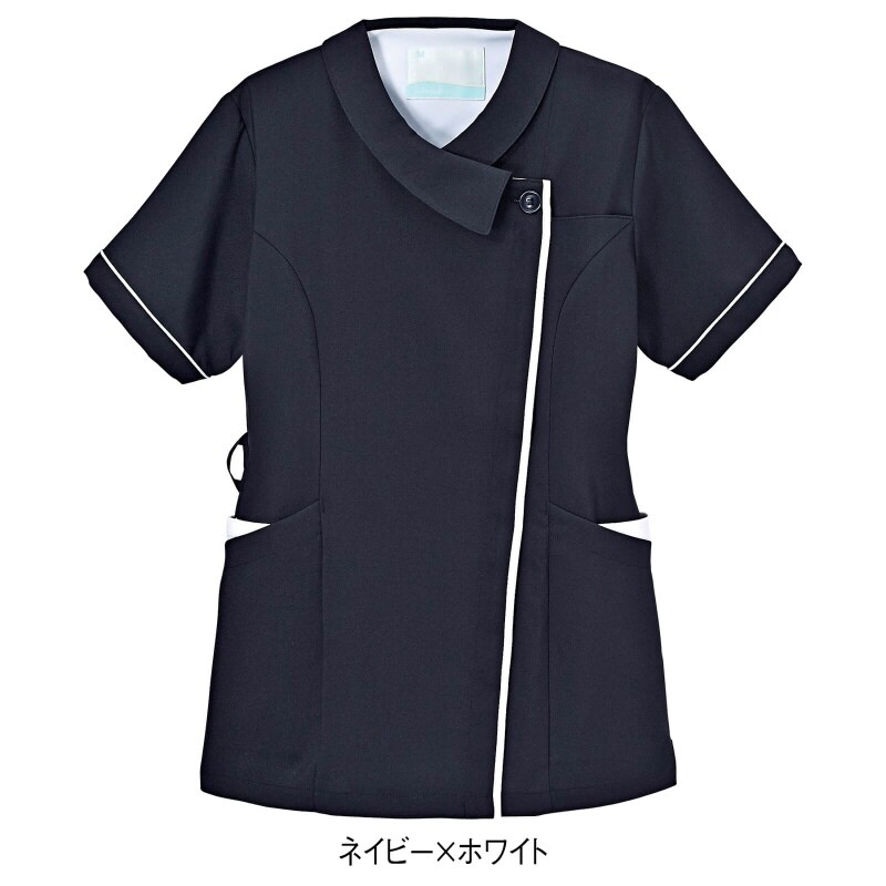 テフロン加工 軽量ストレッチアシンメトリー衿ジャケット 白衣 ナース服 ナースウェア 看護師 ナースグッズの通販ならアンファミエ