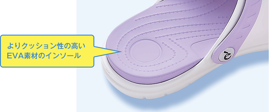 よりクッション性の高いEVA素材のインソール