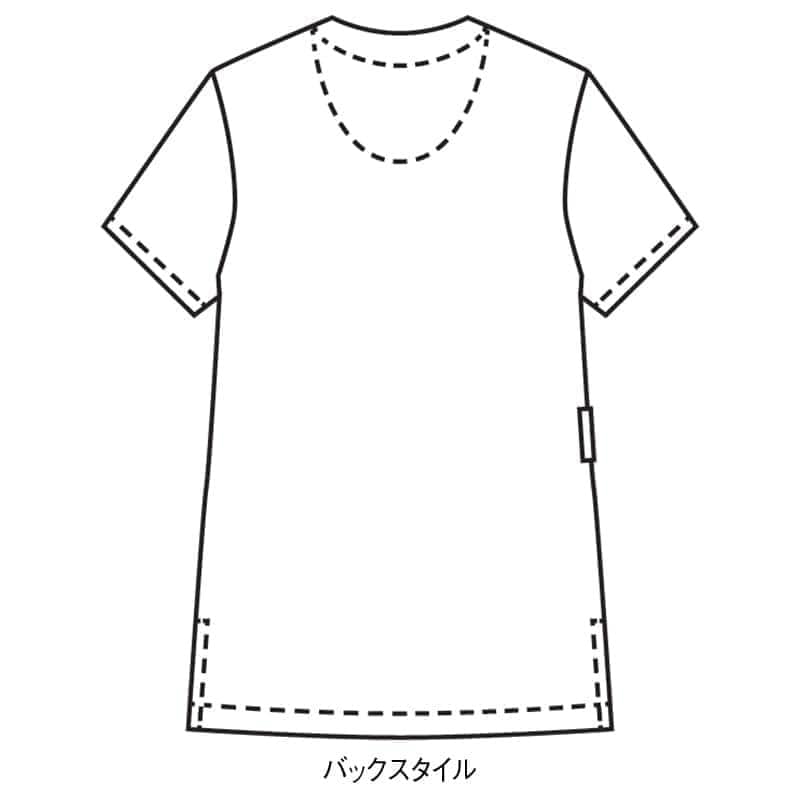 ☆＜moz＞なめらかストレッチ肩スナップスクラブ(男女兼用): 白衣