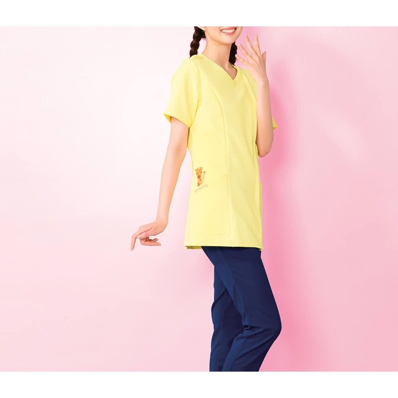 ディズニー 配色刺繍スクラブ 白衣 ナース服 ナースウェア 看護師 ナース の通販ならアンファミエ