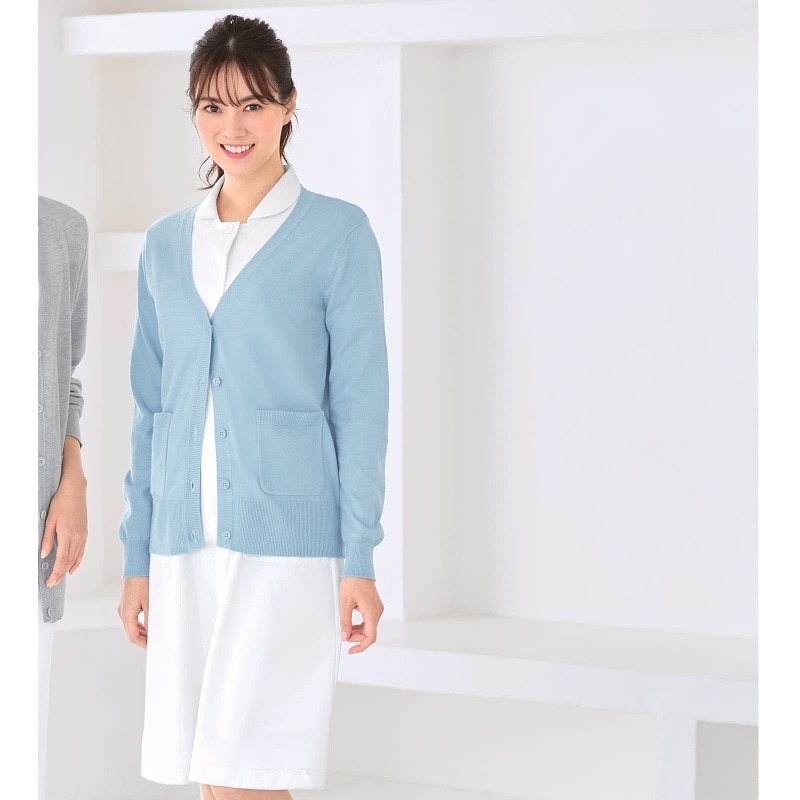 ナノプラチナ加工ふわっともっちりウォッシャブルカーディガン(レギュラー丈)