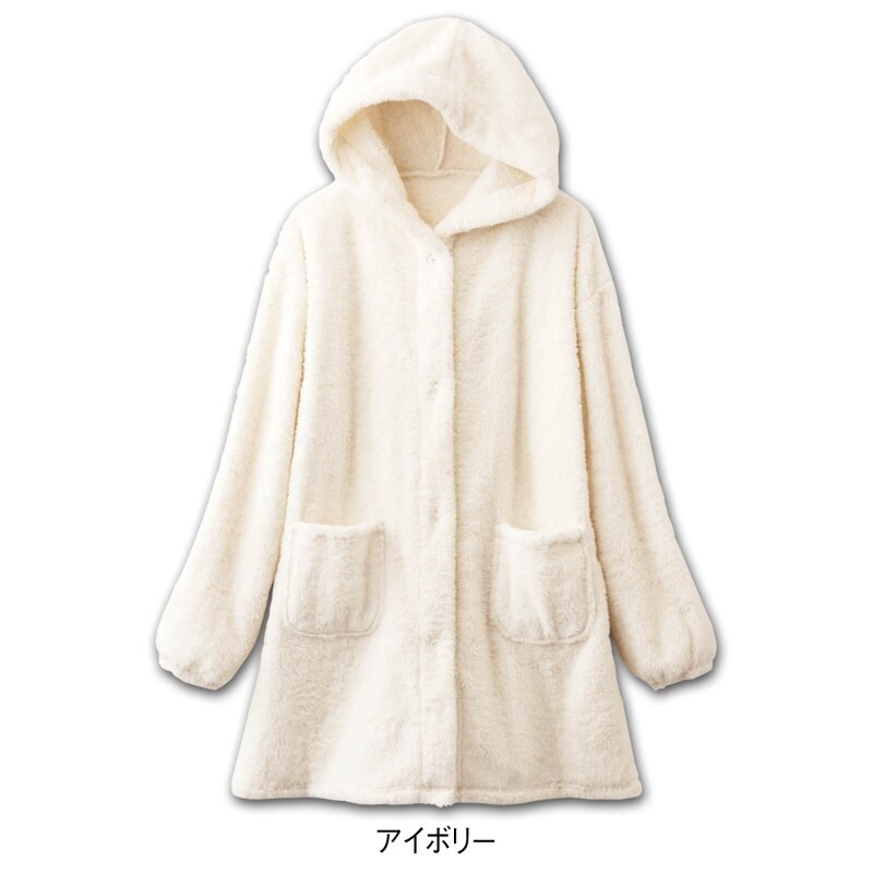 ふんわりボアのフード付きガウン ファッション雑貨 看護師 ナース の通販ならアンファミエ