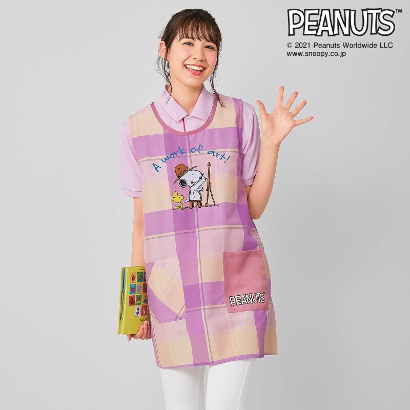 スヌーピー Artエプロン エプロン 予防衣 看護師 ナース の通販ならアンファミエ