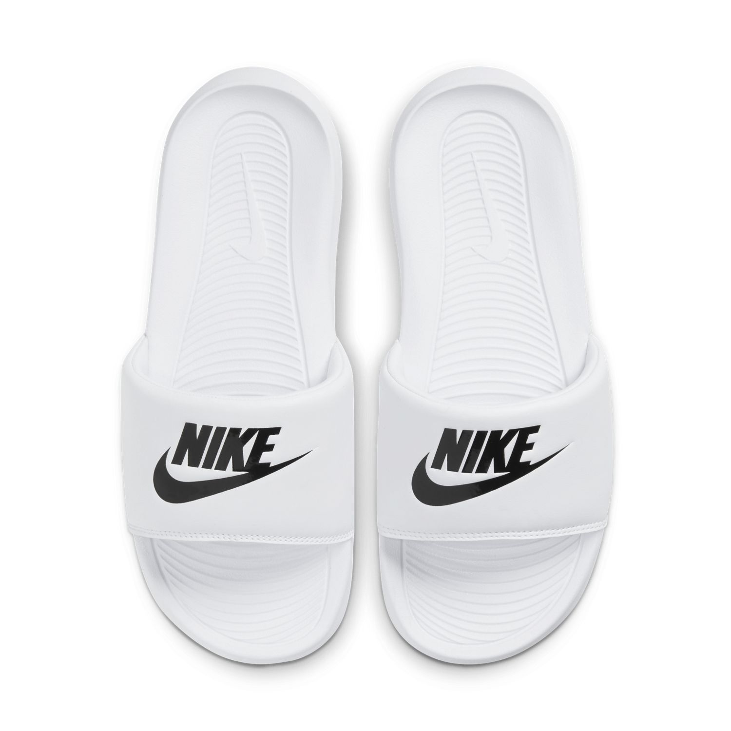 nike victori one slide black and white