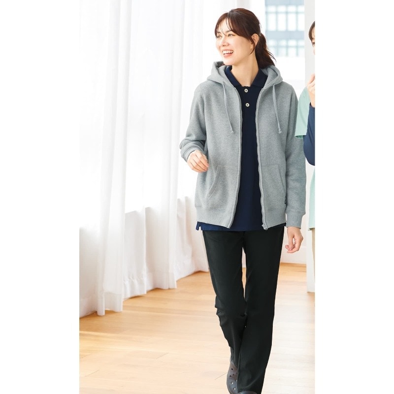 <moz>裏起毛ロゴ入ジップパーカ