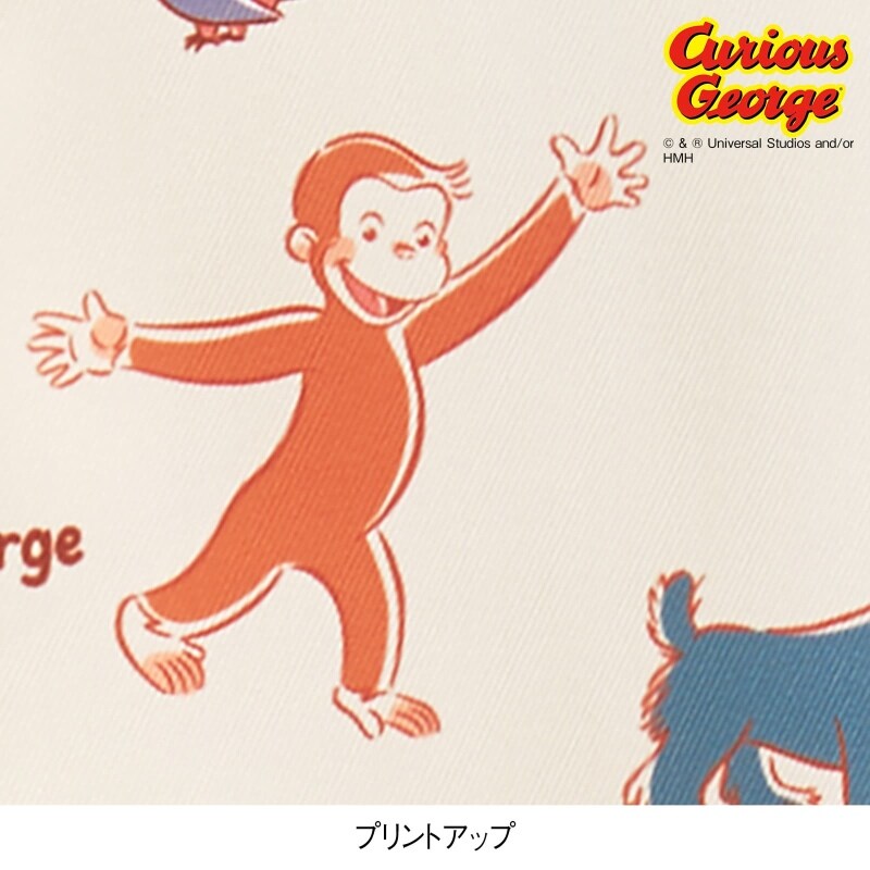 おさるのジョージ チェック柄切替エプロン エプロン 予防衣 看護師 ナース の通販ならアンファミエ