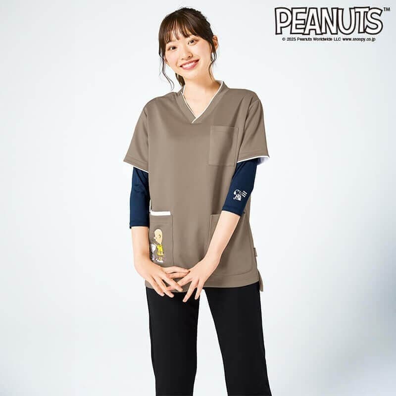 ＜スヌーピー＞ストレッチスクラブインナー