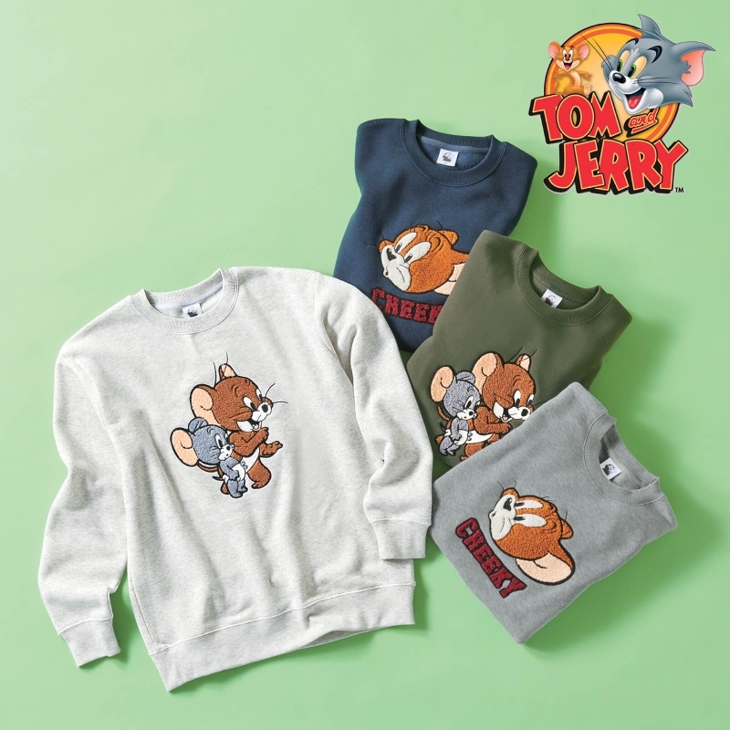 TOM and JERRY＞裏起毛さがら刺繍トレーナー: 訪問介護・介護 - 看護師