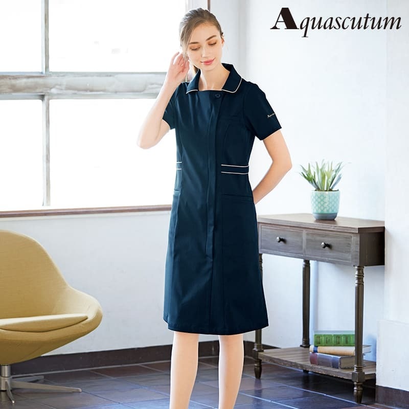 <アクアスキュータム>ウエストベルトワンピース