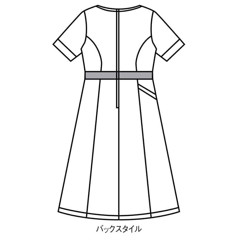 なめらかストレッチインカムポケット付レイヤード風ワンピース