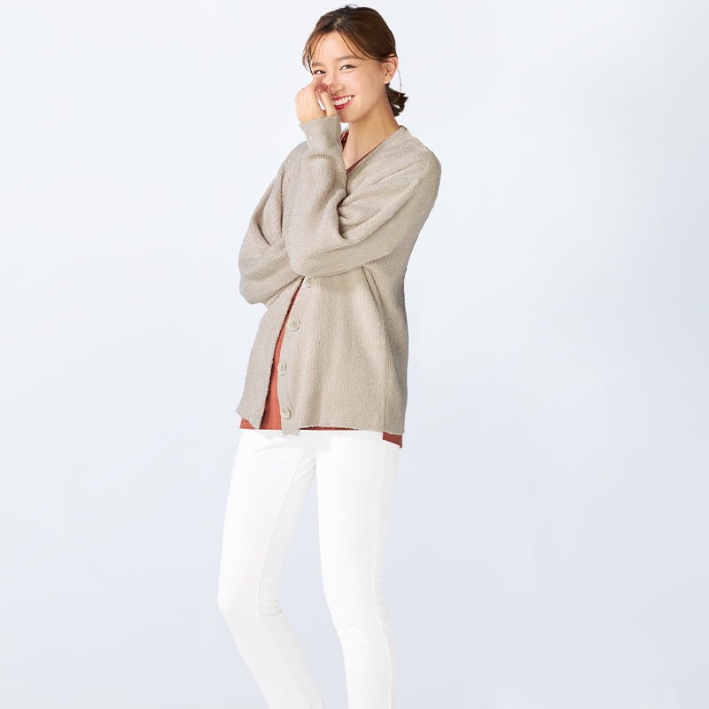 自宅で洗える！ふわもこシャギーニットカーディガン(レギュラー丈)