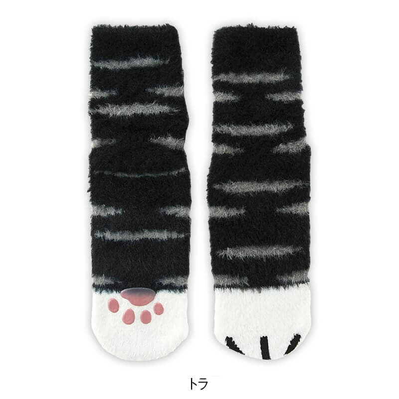 <神保町にゃんこ堂>肉球すべり止め付きルームソックス