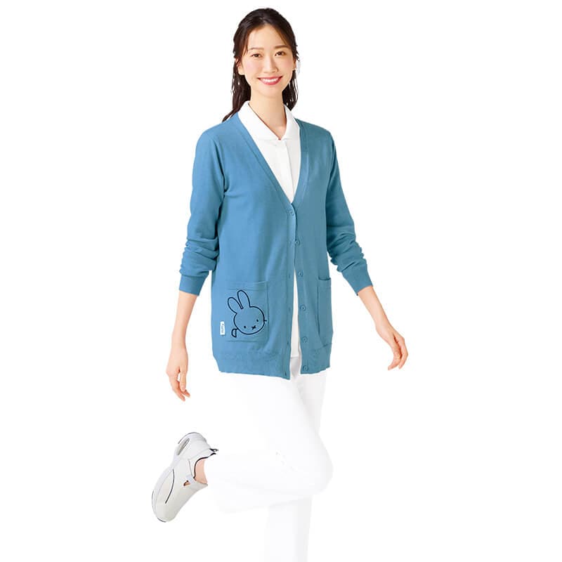 ＜ミッフィー＞ポケット刺繍ニットカーディガン