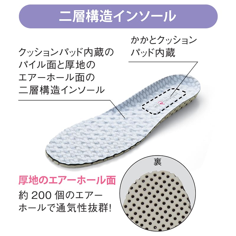 ＜天使のナースシューズ＞脱ぎ履きかんたんエアーシューズ