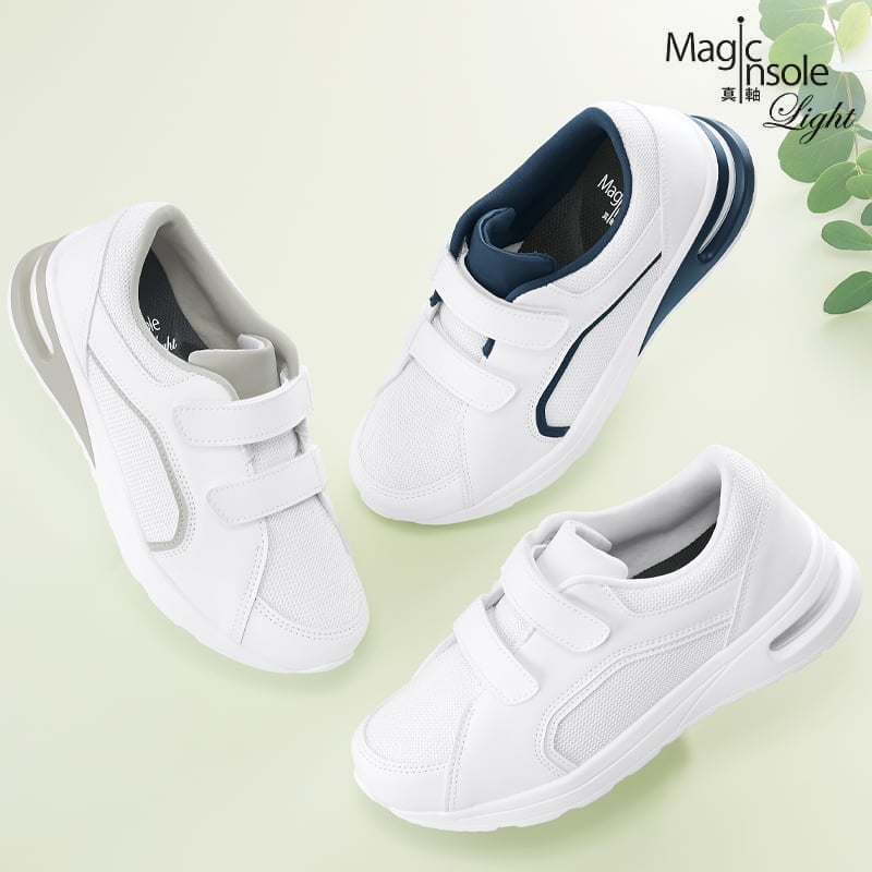 ＜真軸インソールライト＞中敷付きダブルベルトエアーシューズ