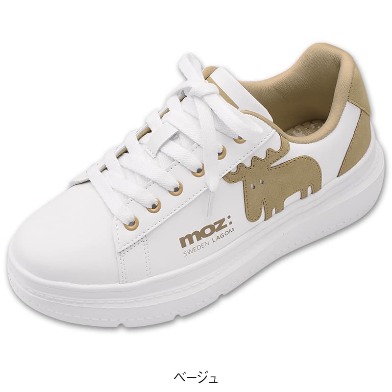 <moz> 厚底エルクデザインスニーカー(低反発中敷付き)