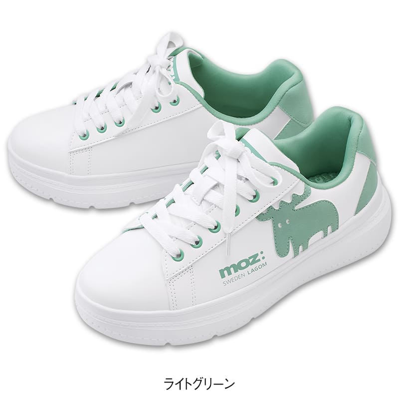 <moz> 厚底エルクデザインスニーカー(低反発中敷付き)