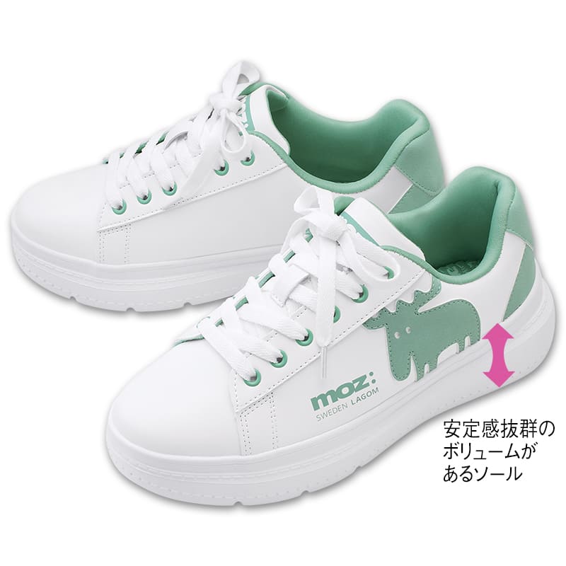 <moz> 厚底エルクデザインスニーカー(低反発中敷付き)