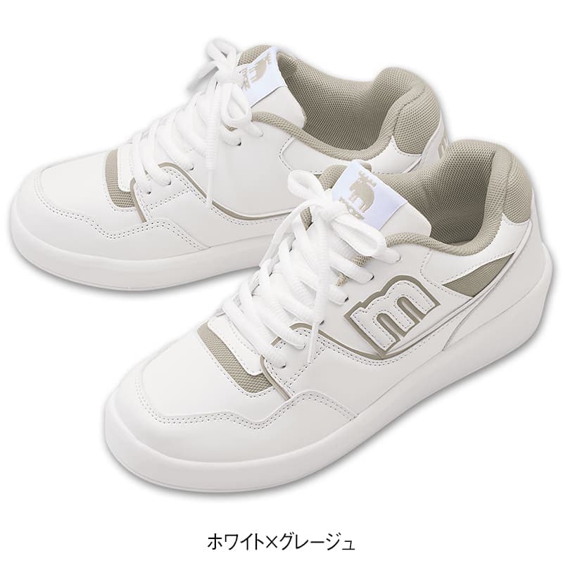 ＜moz＞ 軽量厚底mロゴデザインスニーカー