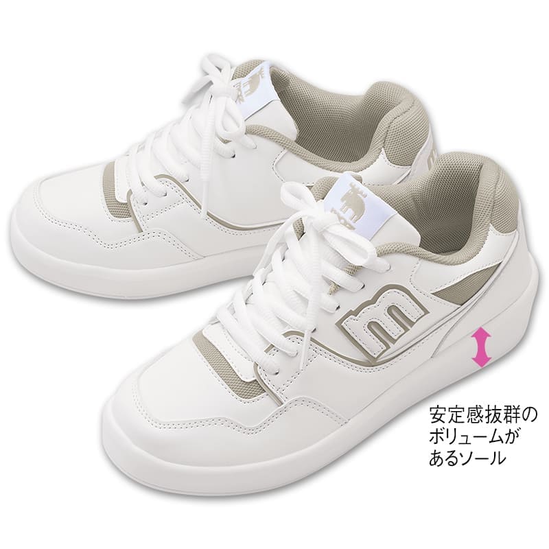 ＜moz＞ 軽量厚底mロゴデザインスニーカー
