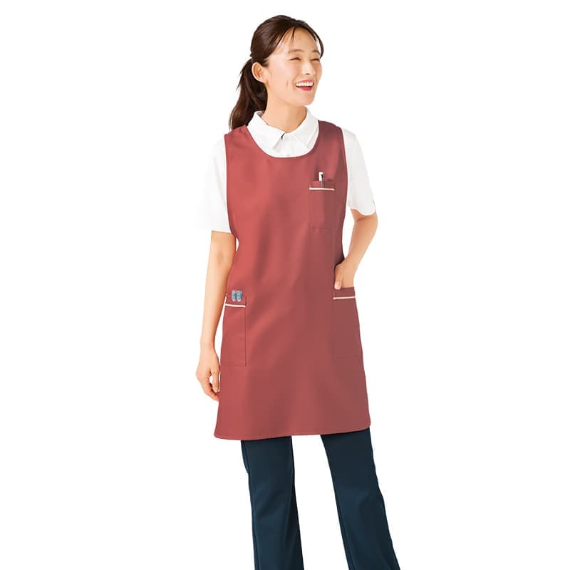 お尻が隠れる美シルエット！ウエスト周りフリーサイズエプロン