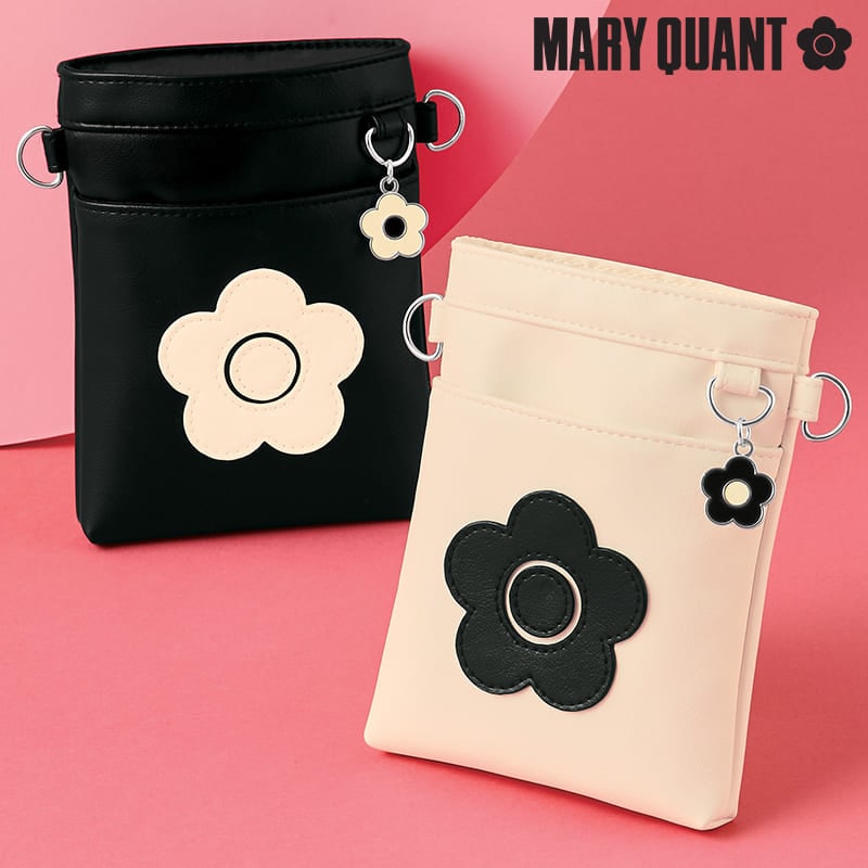 ★＜マリークワント＞アップリケ合皮チャーム付きペンケース