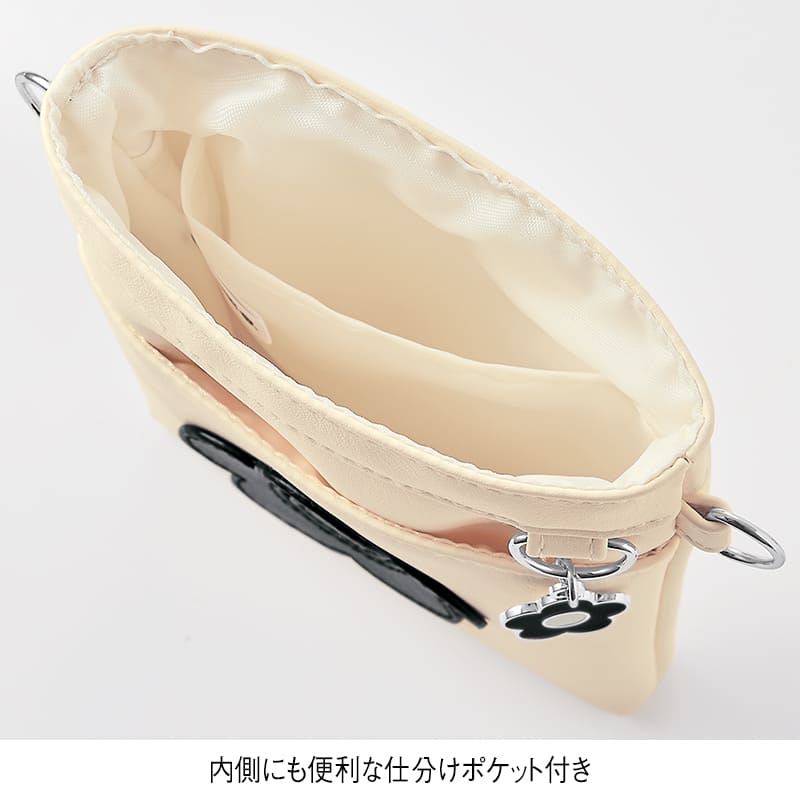 ＜マリークワント＞アップリケ合皮チャーム付きペンケース