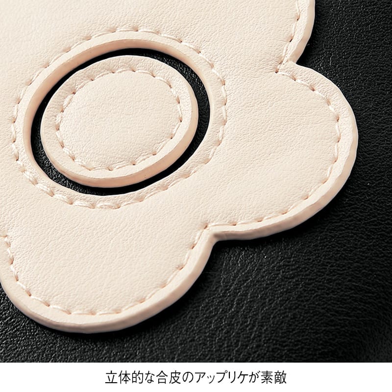 ＜マリークワント＞アップリケ合皮チャーム付きペンケース