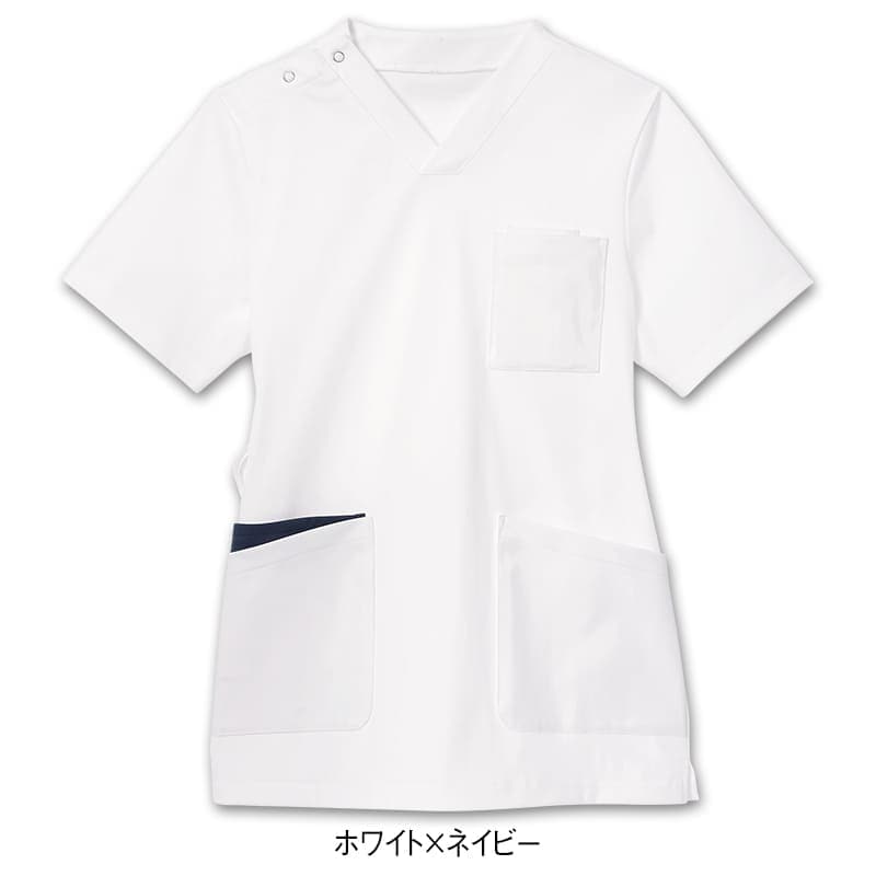 360°サークルストレッチポケット配色スクラブ