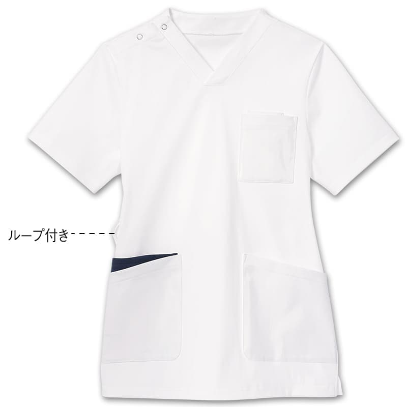 360°サークルストレッチポケット配色スクラブ