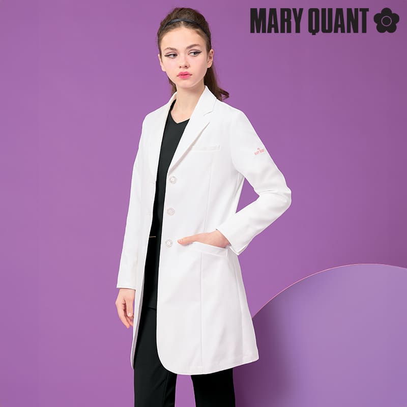 ＜マリークワント＞裏地プリント入りストレッチドクターコート