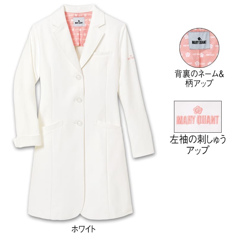 ＜マリークワント＞裏地プリント入りストレッチドクターコート