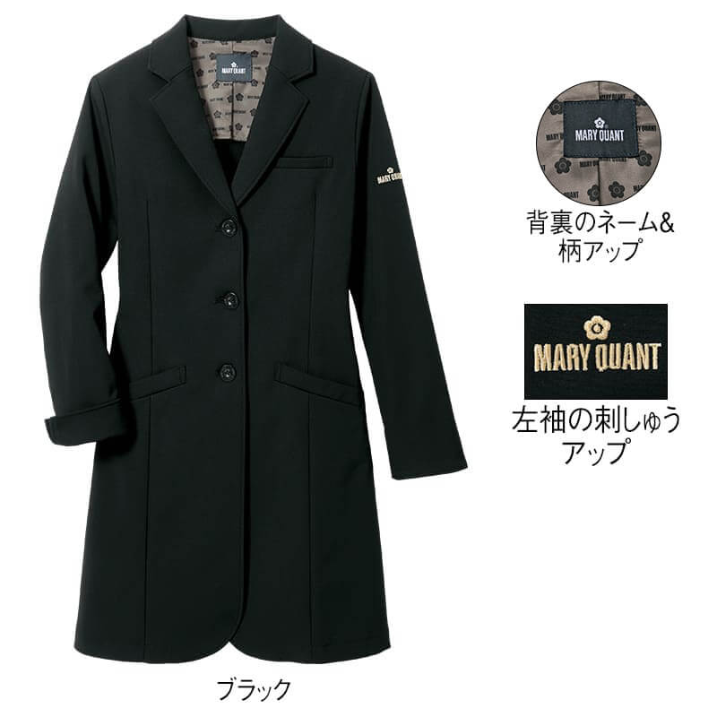 ＜マリークワント＞裏地プリント入りストレッチドクターコート