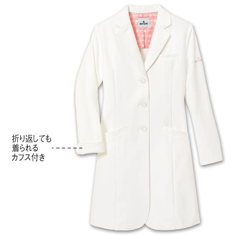 ＜マリークワント＞裏地プリント入りストレッチドクターコート