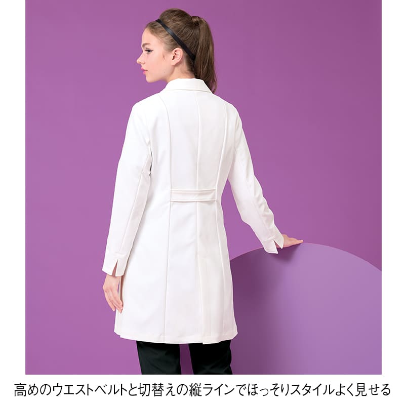 ＜マリークワント＞裏地プリント入りストレッチドクターコート