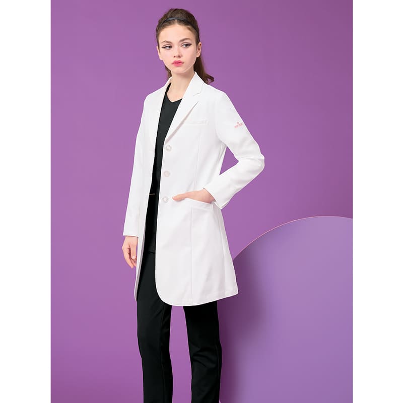 ＜マリークワント＞裏地プリント入りストレッチドクターコート