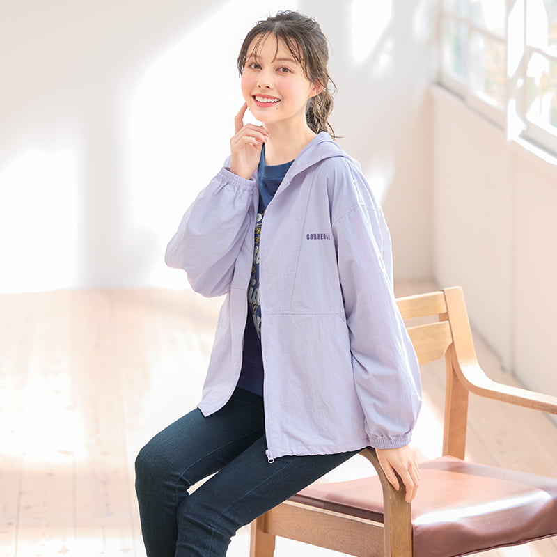 ＜CONVERSE＞ナイロンワッシャールーズフードマンパー