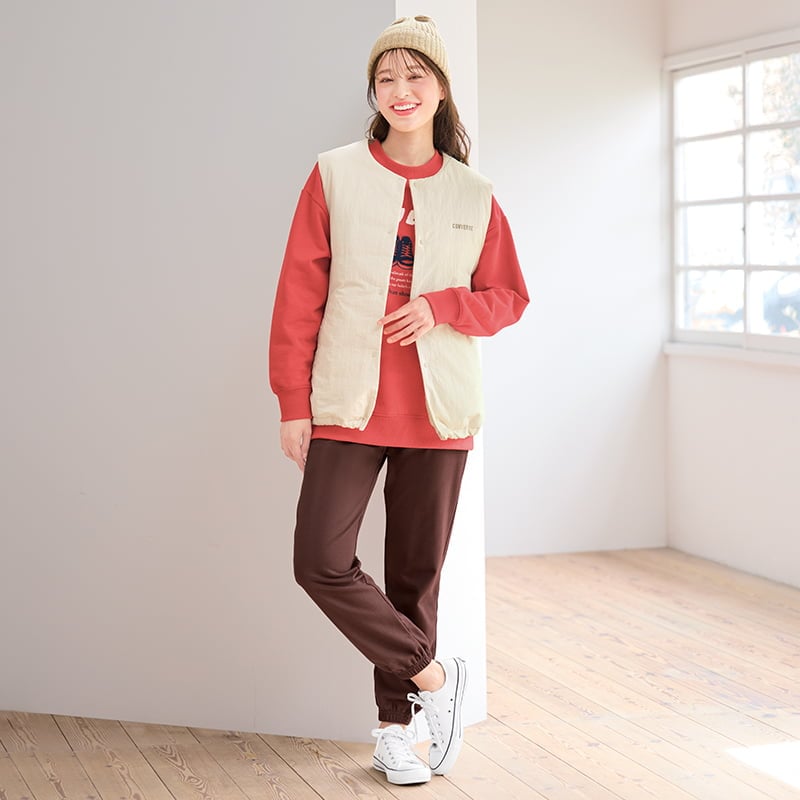 ＜CONVERSE＞ナイロンワッシャー薄中綿ベスト