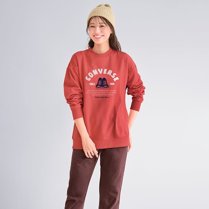 ＜CONVERSE＞裏起毛クルースウェット