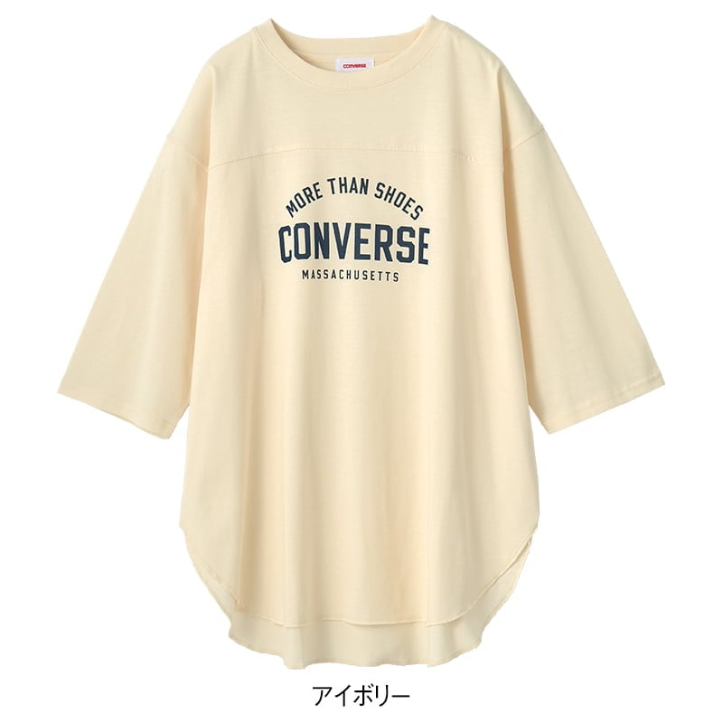 ＜CONVERSE＞クロップドワイドスリーブ切替えチュニック