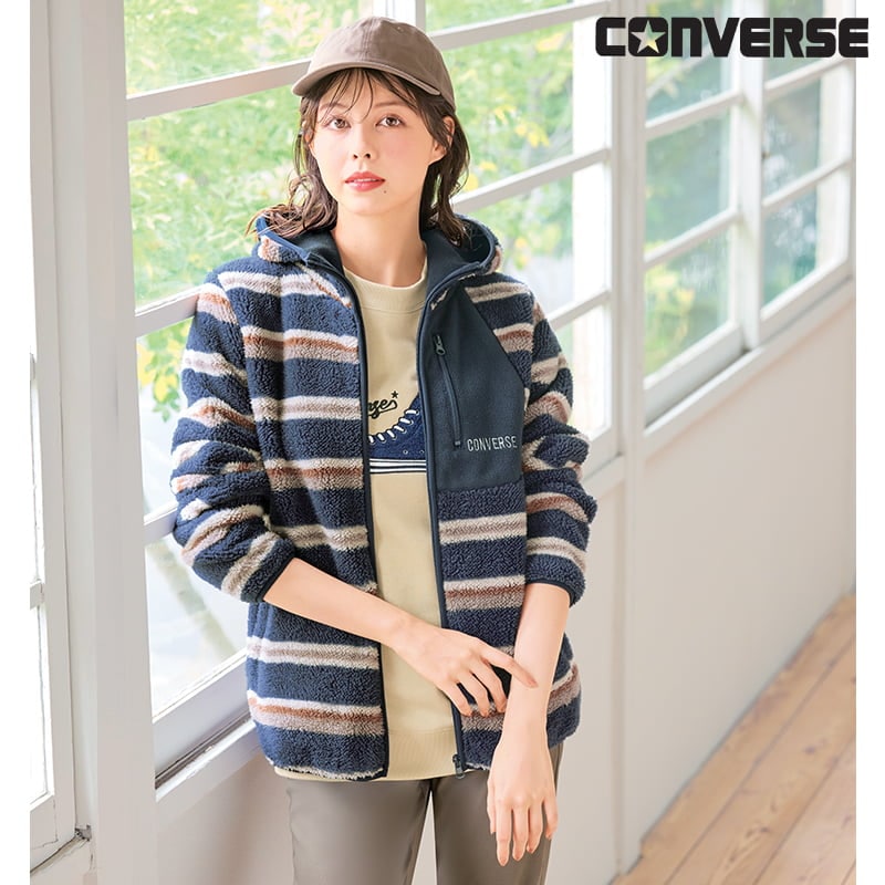 ＜CONVERSE＞ボアフリースボンディングジャケット