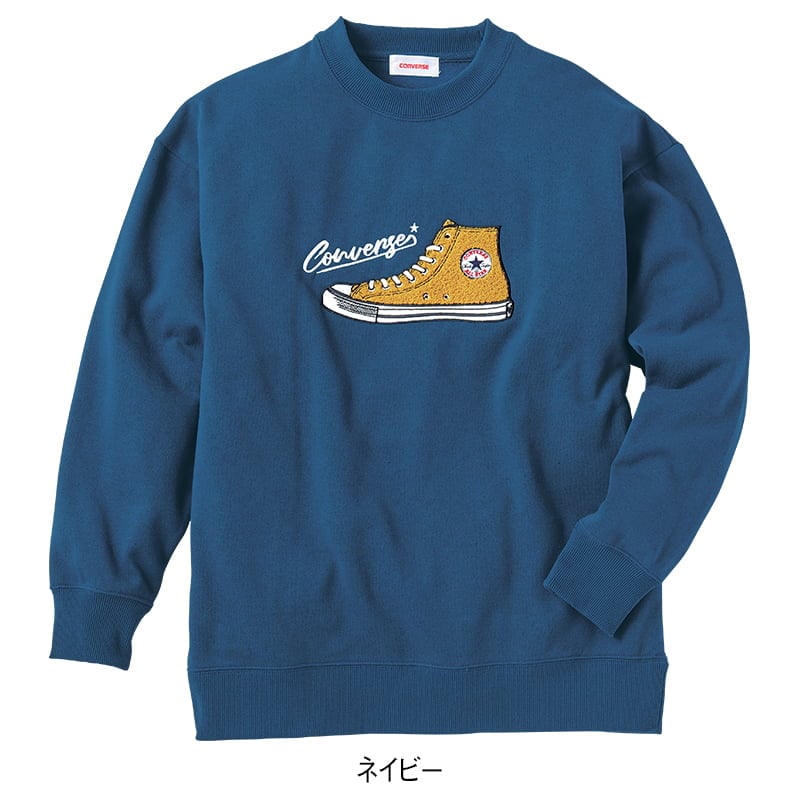 ＜CONVERSE＞シューズ刺繍裏起毛スウェット
